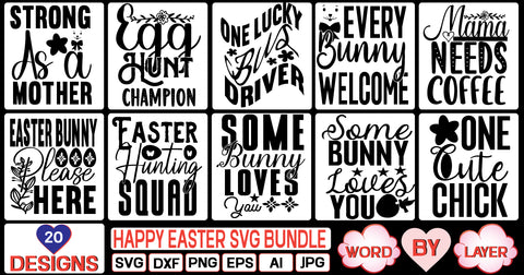 Happy Easter SVG Bundle SVG Cut File SVG Studio Innate 