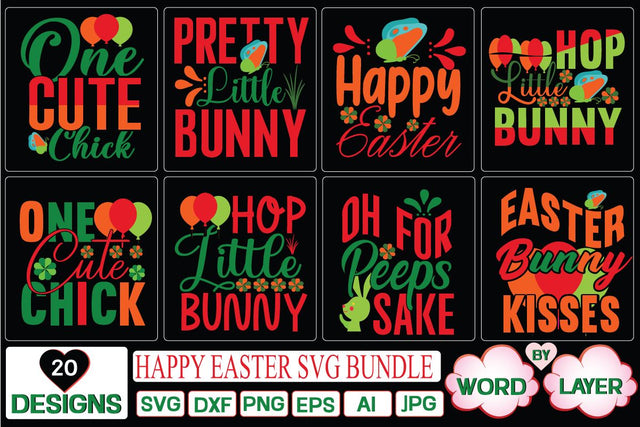 Happy Easter SVG Bundle SVG Cut File SVG Studio Innate 