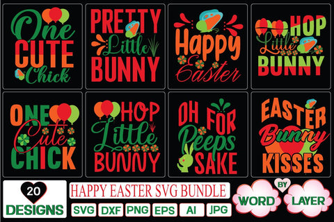 Happy Easter SVG Bundle SVG Cut File SVG Studio Innate 