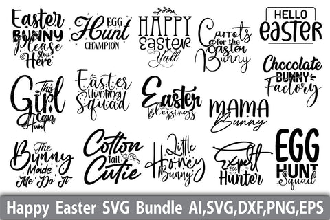 Happy Easter SVG Bundle SVG nirmal108roy 