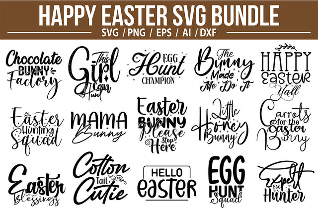 Happy Easter SVG Bundle SVG nirmal108roy 