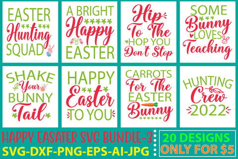 Happy Easter Svg Bundle SVG Syaman 