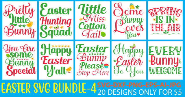 Happy Easter Svg Bundle SVG Syaman 