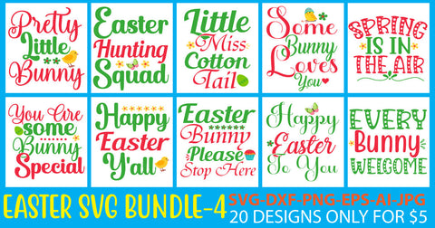 Happy Easter Svg Bundle SVG Syaman 