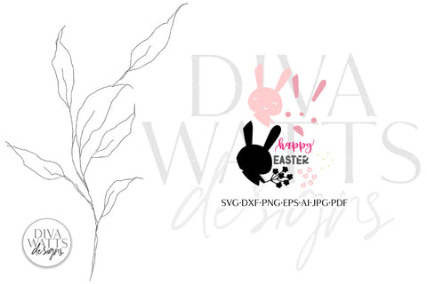 Happy Easter SVG | Bunny Round Design SVG Diva Watts Designs 