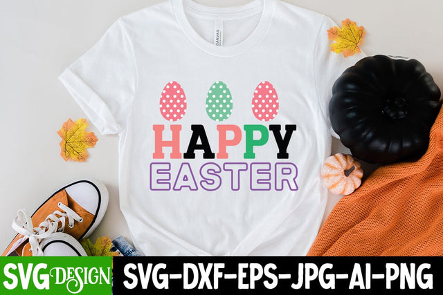 Happy Easter SVG Cut File, Happy Easter Sublimation Design, Happy Easter Clipart Design SVG BlackCatsMedia 