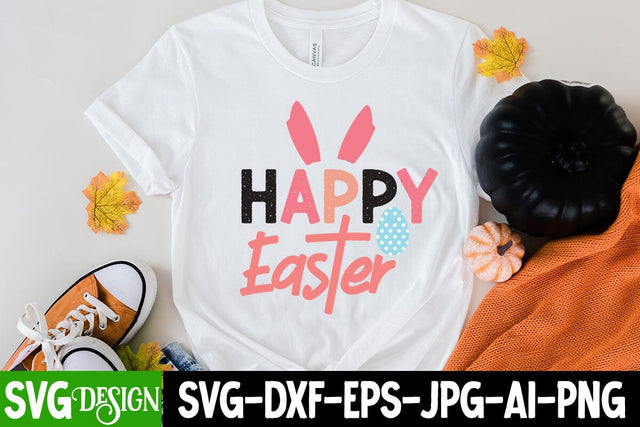 Happy Easter SVG Cut File, Happy Easter Sublimation PNG SVG BlackCatsMedia 