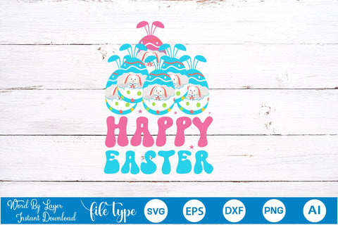 Happy Easter SVG Cut File SVGs,Quotes and Sayings,Food & Drink,On Sale, Print & Cut SVG DesignPlante 503 