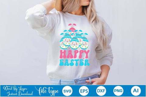 Happy Easter SVG Cut File SVGs,Quotes and Sayings,Food & Drink,On Sale, Print & Cut SVG DesignPlante 503 