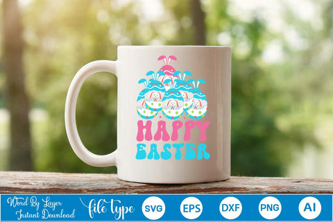 Happy Easter SVG Cut File SVGs,Quotes and Sayings,Food & Drink,On Sale, Print & Cut SVG DesignPlante 503 