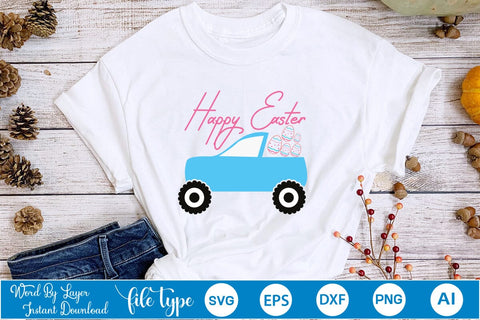 Happy Easter SVG Cut File SVGs,Quotes and Sayings,Food & Drink,On Sale, Print & Cut SVG DesignPlante 503 