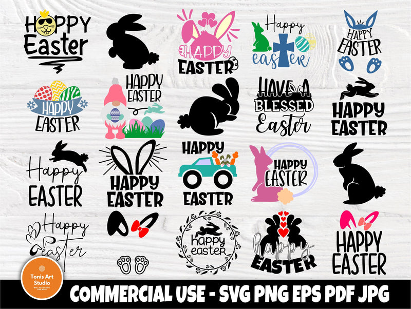 Happy Easter SVG Cut Files, Sayings Svg, Funny Svg - So Fontsy