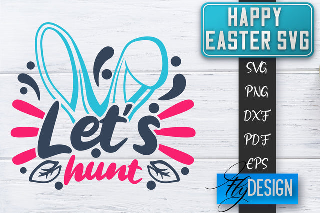 Happy Easter SVG | Cute Easter Quote SVG | Easter Bunny SVG SVG Fly Design 