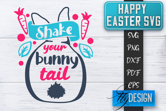 Happy Easter SVG | Cute Easter Quote SVG | Easter Bunny SVG SVG Fly Design 