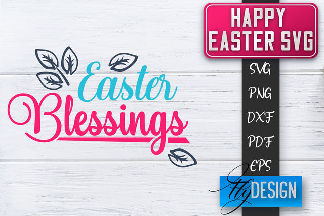 Happy Easter SVG | Cute Easter Quote SVG | Easter Bunny SVG SVG Fly Design 