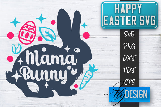 Happy Easter SVG | Cute Easter Quote SVG | Easter Bunny SVG SVG Fly Design 