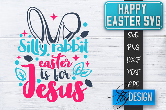 Happy Easter SVG | Cute Easter Quote SVG | Easter Bunny SVG SVG Fly Design 