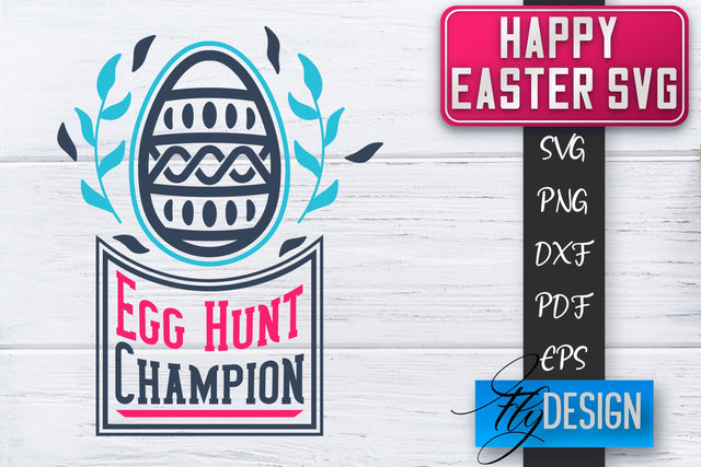 Happy Easter SVG | Cute Easter Quote SVG | Easter Bunny SVG SVG Fly Design 