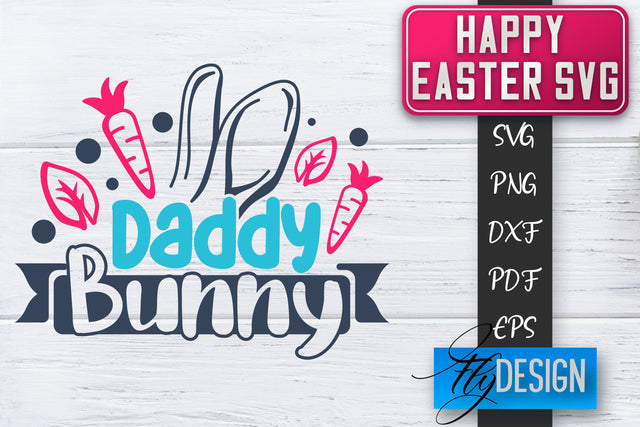 Happy Easter SVG | Cute Easter Quote SVG | Easter Bunny SVG SVG Fly Design 