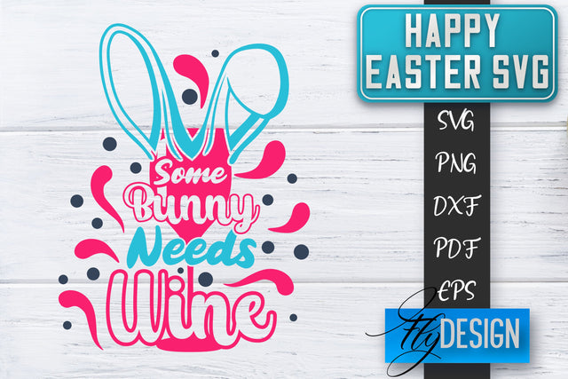 Happy Easter SVG | Cute Easter Quote SVG | Easter Bunny SVG SVG Fly Design 