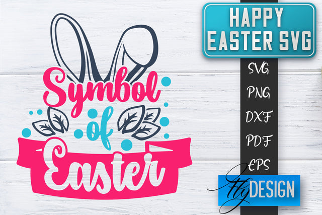 Happy Easter SVG | Cute Easter Quote SVG | Easter Bunny SVG SVG Fly Design 