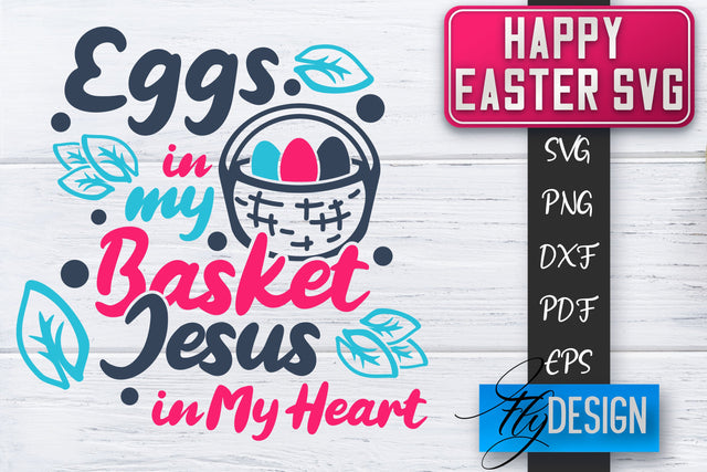 Happy Easter SVG | Cute Easter Quote SVG | Easter Bunny SVG SVG Fly Design 