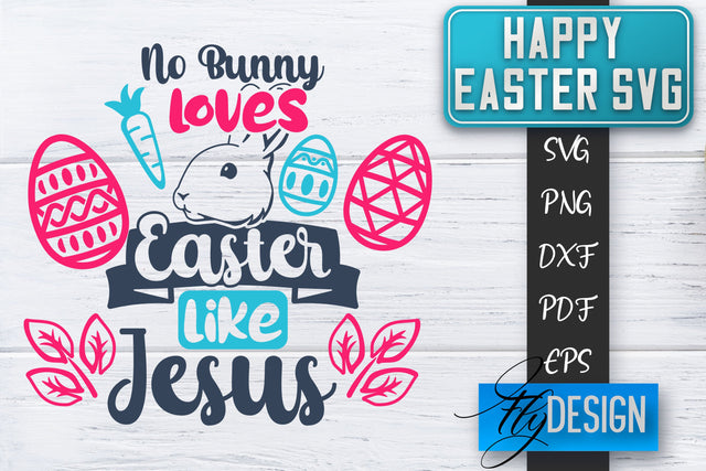 Happy Easter SVG | Cute Easter Quote SVG | Easter Bunny SVG SVG Fly Design 