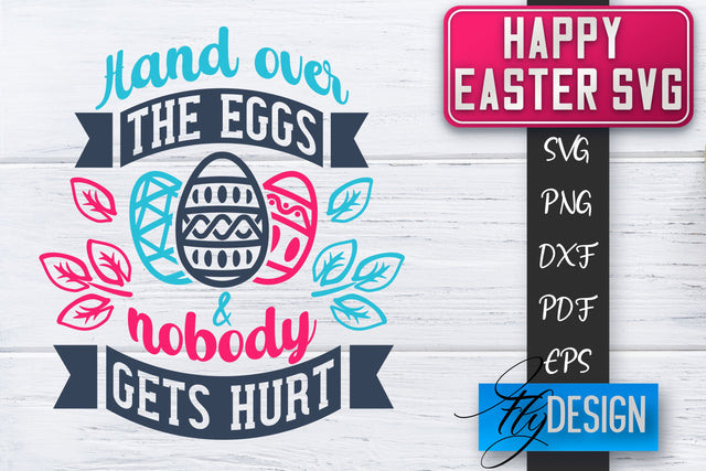 Happy Easter SVG | Cute Easter Quote SVG | Easter Bunny SVG SVG Fly Design 