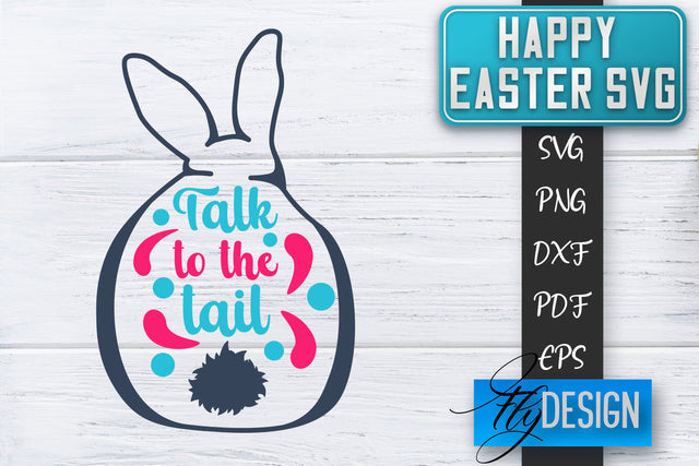 Happy Easter SVG | Cute Easter Quote SVG | Easter Bunny SVG SVG Fly Design 