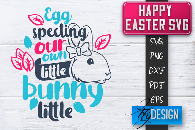 Happy Easter SVG | Cute Easter Quote SVG | Easter Bunny SVG SVG Fly Design 