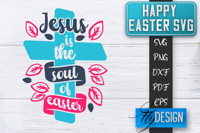 Happy Easter SVG | Cute Easter Quote SVG | Easter Bunny SVG SVG Fly Design 