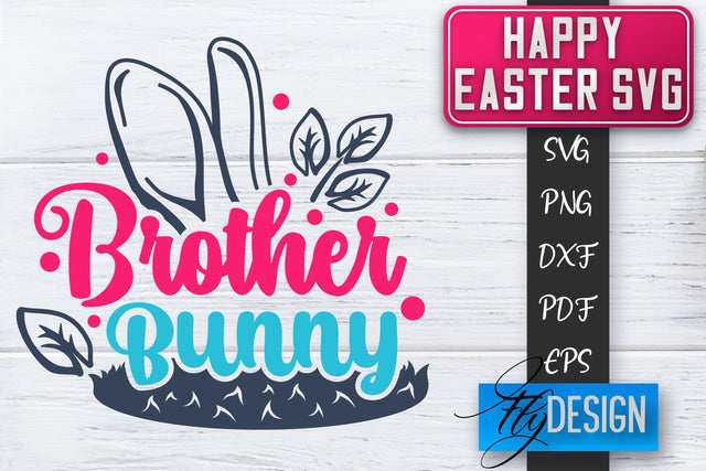 Happy Easter SVG | Cute Easter Quote SVG | Easter Bunny SVG SVG Fly Design 