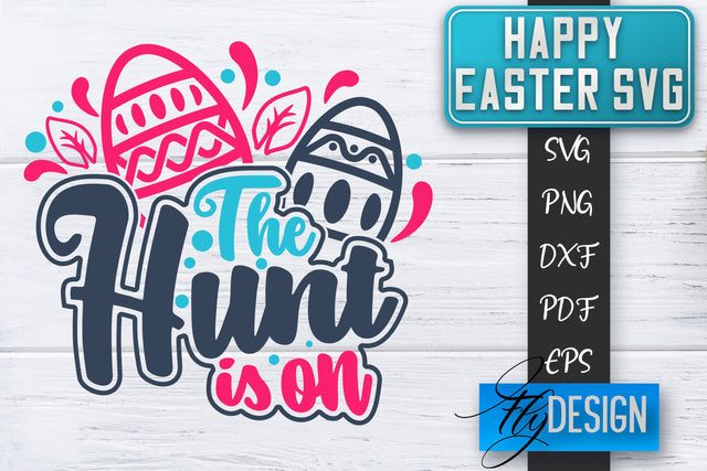 Happy Easter SVG | Cute Easter Quote SVG | Easter Bunny SVG SVG Fly Design 