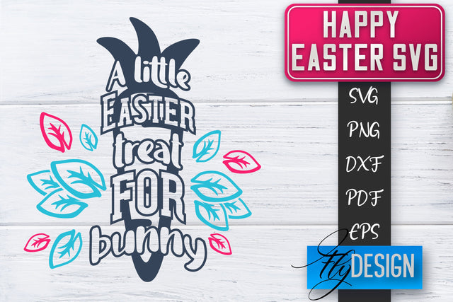 Happy Easter SVG | Cute Easter Quote SVG | Easter Bunny SVG SVG Fly Design 