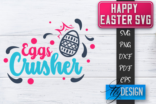 Happy Easter SVG | Cute Easter Quote SVG | Easter Bunny SVG SVG Fly Design 