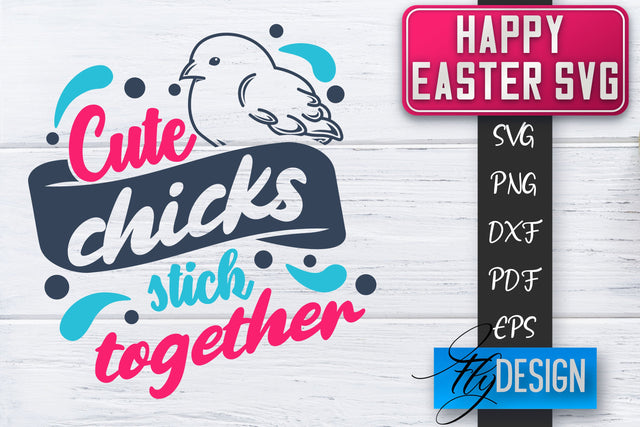 Happy Easter SVG | Cute Easter Quote SVG | Easter Bunny SVG SVG Fly Design 