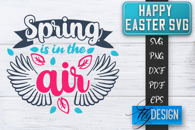 Happy Easter SVG | Cute Easter Quote SVG | Easter Bunny SVG SVG Fly Design 