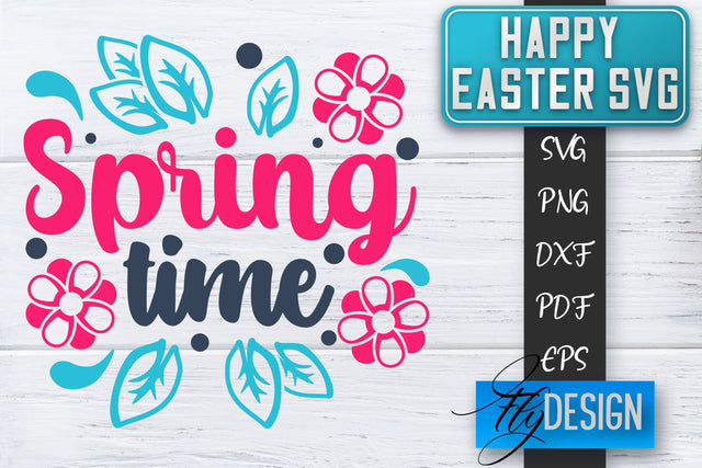 Happy Easter SVG | Cute Easter Quote SVG | Easter Bunny SVG SVG Fly Design 