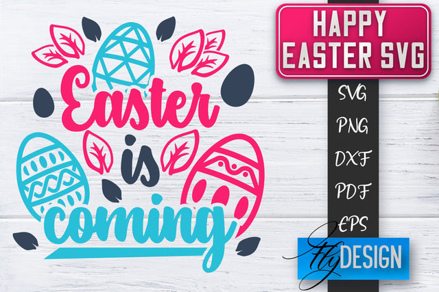 Happy Easter SVG | Cute Easter Quote SVG | Easter Bunny SVG SVG Fly Design 