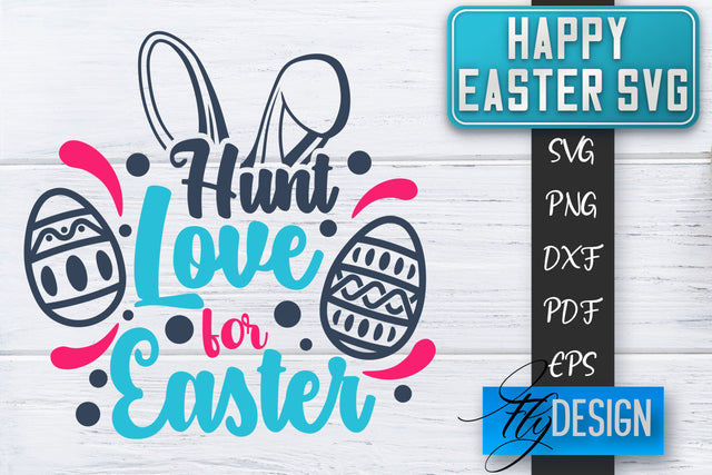 Happy Easter SVG | Cute Easter Quote SVG | Easter Bunny SVG SVG Fly Design 