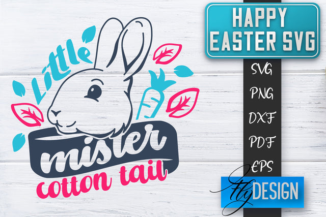 Happy Easter SVG | Cute Easter Quote SVG | Easter Bunny SVG SVG Fly Design 