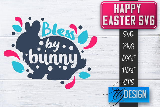 Happy Easter SVG | Cute Easter Quote SVG | Easter Bunny SVG SVG Fly Design 