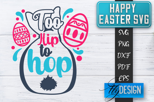 Happy Easter SVG | Cute Easter Quote SVG | Easter Bunny SVG SVG Fly Design 