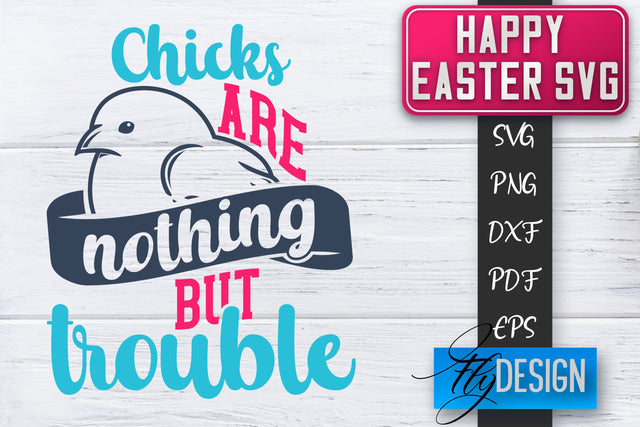 Happy Easter SVG | Cute Easter Quote SVG | Easter Bunny SVG SVG Fly Design 