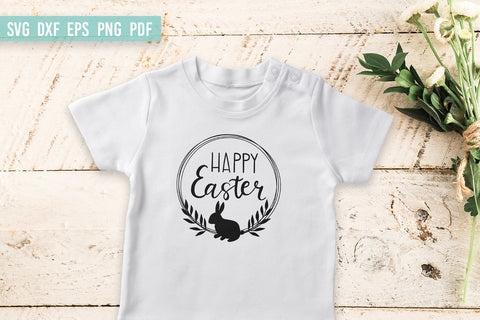 Happy Easter SVG | Easter Bunny SVG | Easter Wreath SVG SVG Irina Ostapenko 