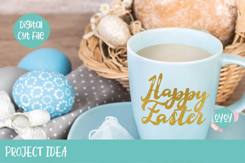 Happy Easter SVG | Easter Cake Topper Bunny SVG SVG OyoyStudioDigitals 