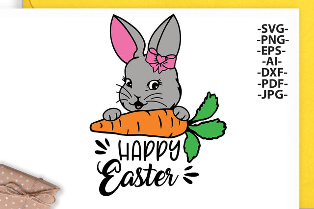 Happy Easter Svg, Easter Girl, Rabbit Ears, Easter Day Svg, Easter Holiday Svg, Peekaboo Rabbit Svg, Easter Cut file SVG 1uniqueminute 