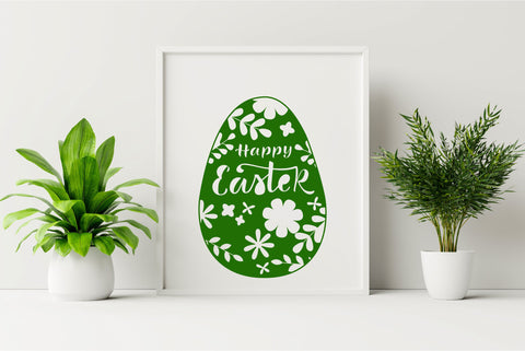 Happy Easter SVG. Easter Papercut Template.Egg Paper Cut SVG SVG Olga Terlyanskaya 