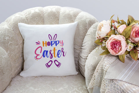 Happy Easter svg, Easter svg, Colorful Easter typography svg SVG SmmrDesign 