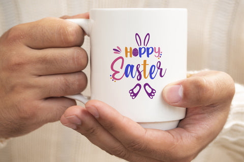 Happy Easter svg, Easter svg, Colorful Easter typography svg SVG SmmrDesign 